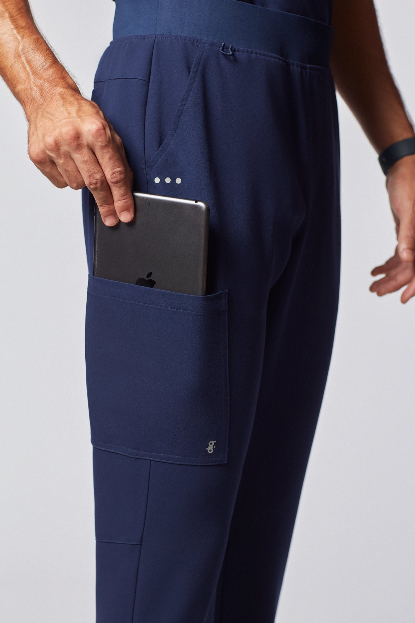 calça scrub masculina Tech Best Azul Marinho - Pijama Cirurgico