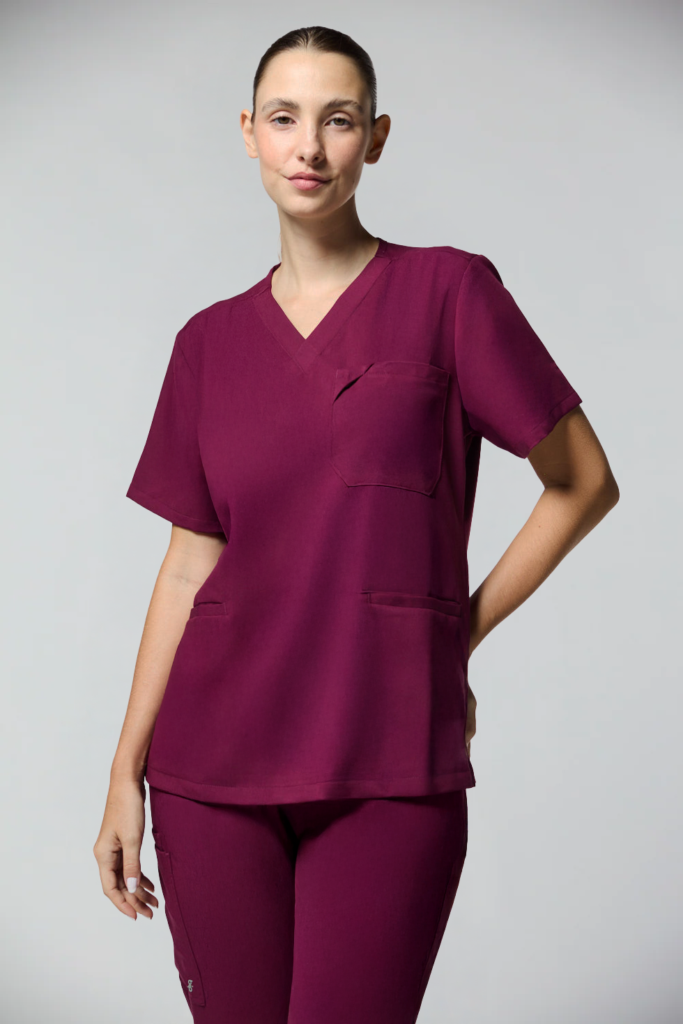 conjunto scrub feminino Soft Angelita Vinho