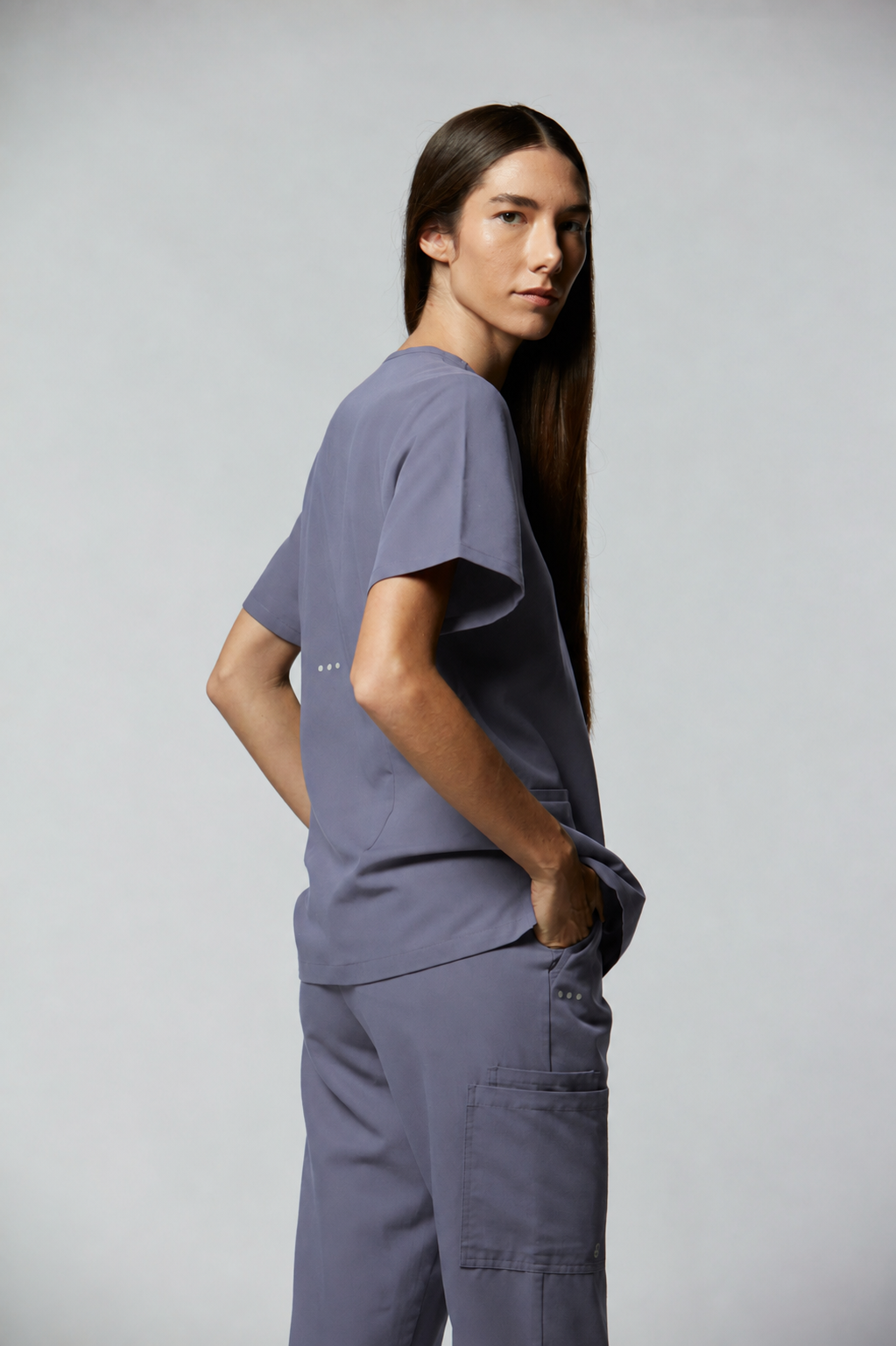Conjunto Scrub Feminino Cinza