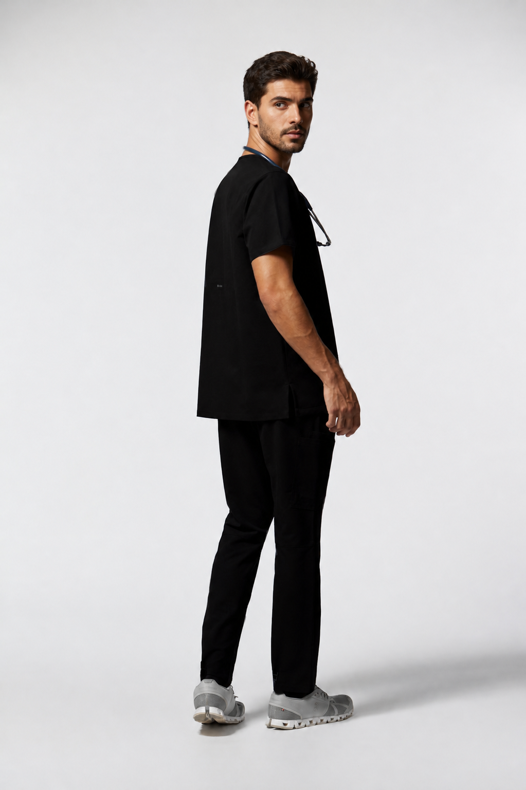 camiseta scrub masculina Soft Jatene (preto, verde, cinza, vinho)