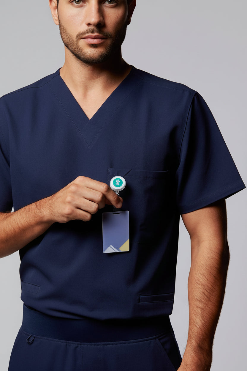 camiseta scrub masculina Tech Best Azul Marinho - Pijama Cirurgico