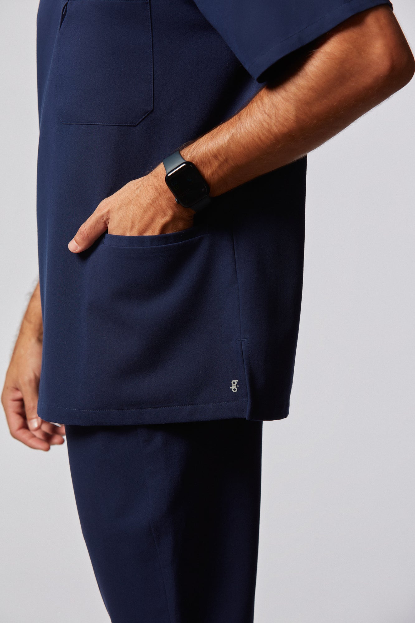 camiseta scrub masculina Tech Best Azul Marinho - Pijama Cirurgico