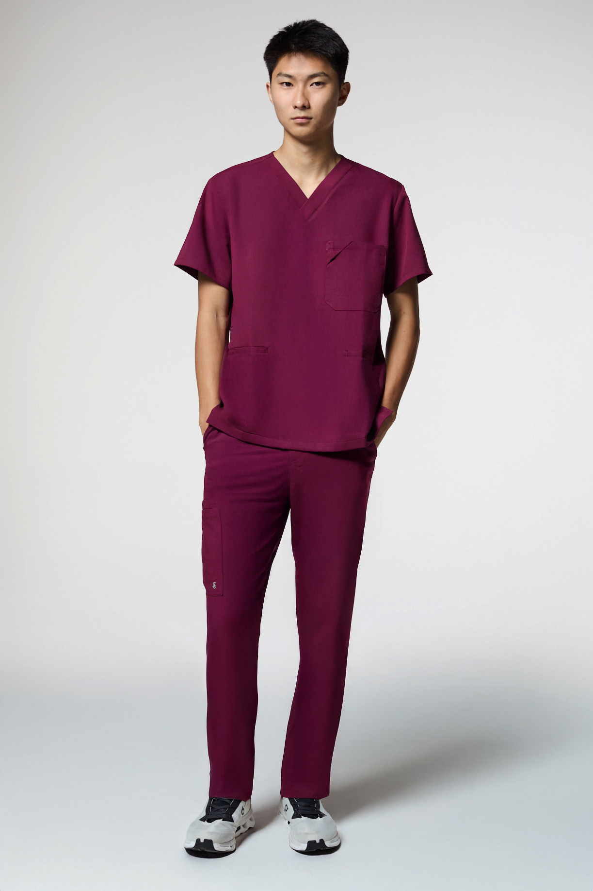 conjunto scrub masculino Soft Jatene Vinho
