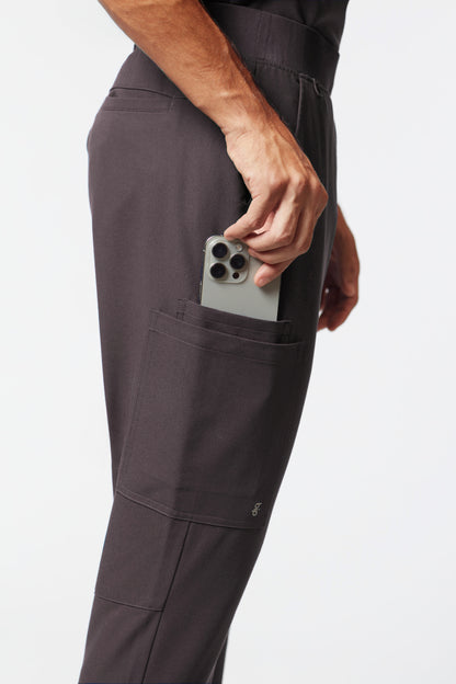 calça scrub masculina Soft Jatene Cinza - Pijama Cirurgico
