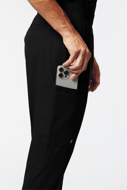 calça scrub masculina Soft Jatene Preto - Pijama Cirurgico