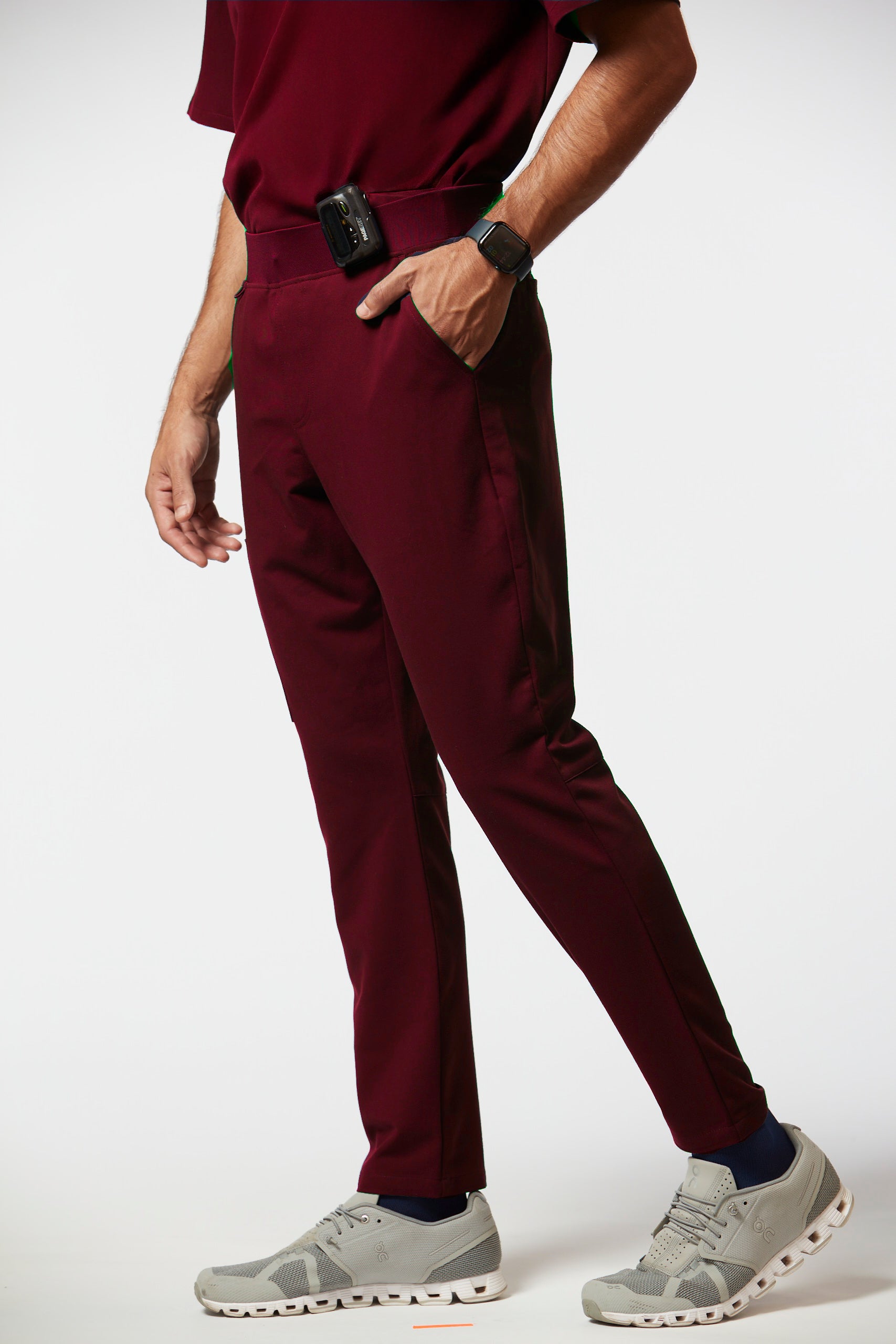 calça scrub masculina Soft Jatene Vinho - Pijama Cirurgico