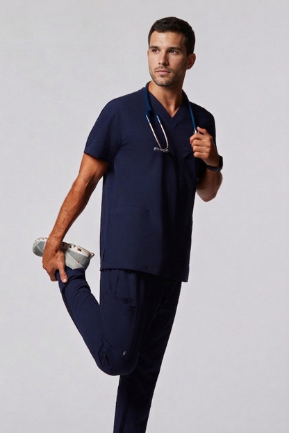 calça scrub masculina Tech Best Azul Marinho - Pijama Cirurgico