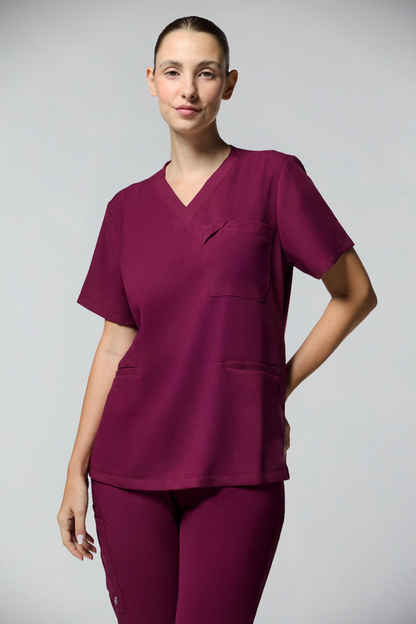 conjunto scrub feminino Soft Angelita Vinho