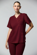Camiseta Scrub Feminina Vinho