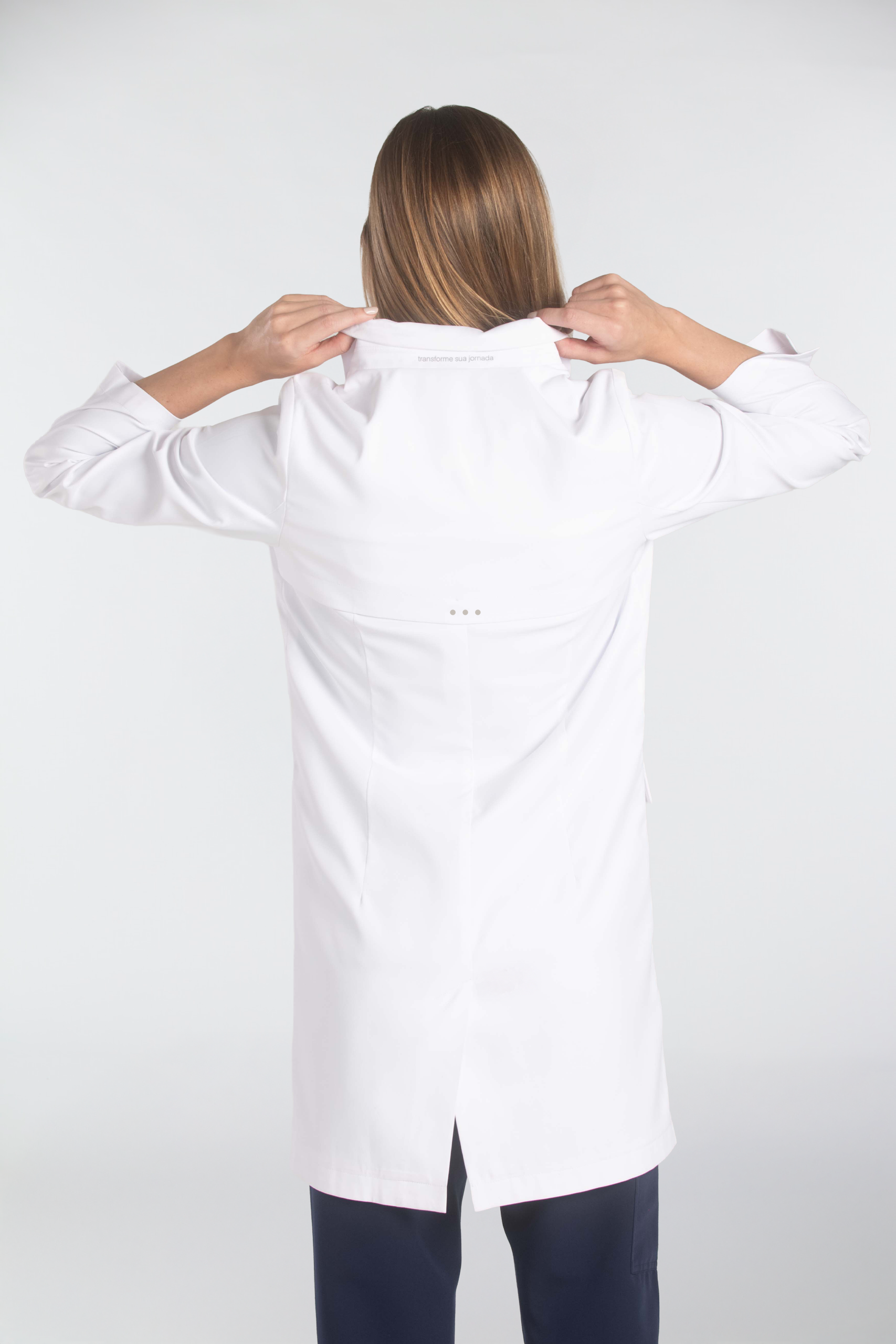 jaleco feminino Tech Cori 2 Branco - Elegante 