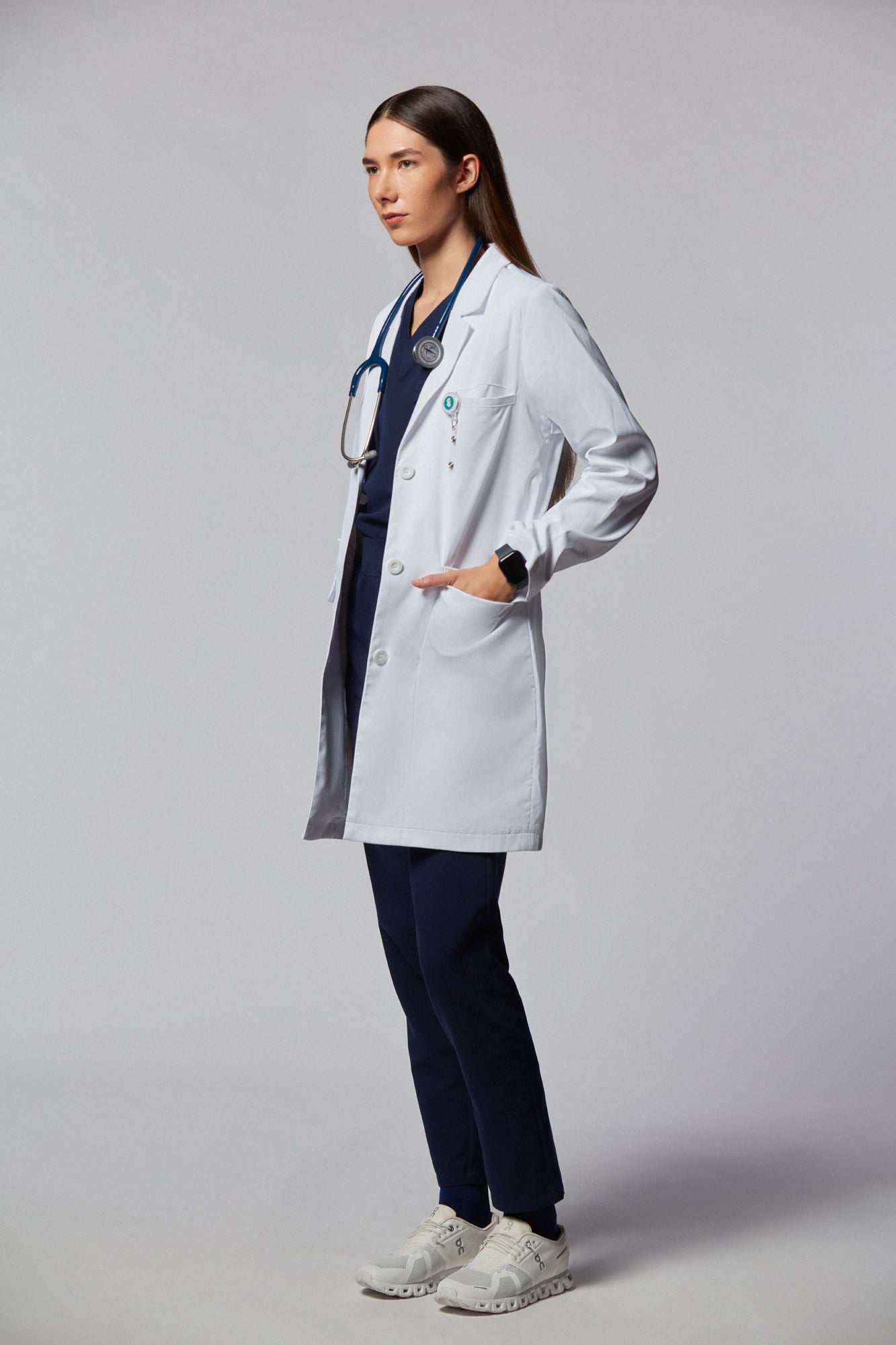jaleco feminino Tech Cori 2 Branco - Elegante