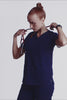 camiseta scrub feminina Tech Elizabeth Azul Marinho - Pijama Cirurgico