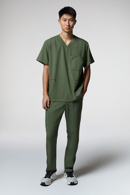 conjunto scrub masculino Soft Jatene Verde oliva