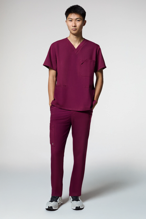 conjunto scrub masculino Soft Jatene Vinho